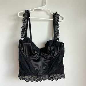 Black Rosette Bustier top